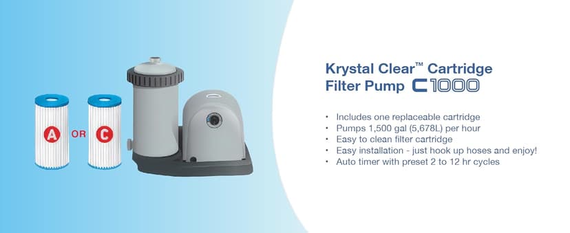 Intex Easy Set 18 Foot by 48 Inch Round Inflatable Above Ground Swimming Pool with Filter Pump, Ladder, Pool Cover, and 6 Pack Filter Cartridges, Blue