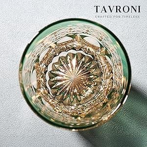 Edo Kiriko Whiskey Glasses Set of 2 - Japanese Art Glass Tumblers, Luxury Gift for Couples, Weddings, Anniversary, Perfect for Home Bar & Special Occasions, Crystal Barware with Gift Box