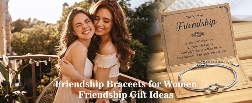 Friend Christmas Birthday Galentines Mothers Day Valentines Jewelry Friendship Gifts for Women Bff Bestie Tarsus Love Knot Friendship Bracelets, Best Friend Jewelry Gifts for Women B0DJSCL84N