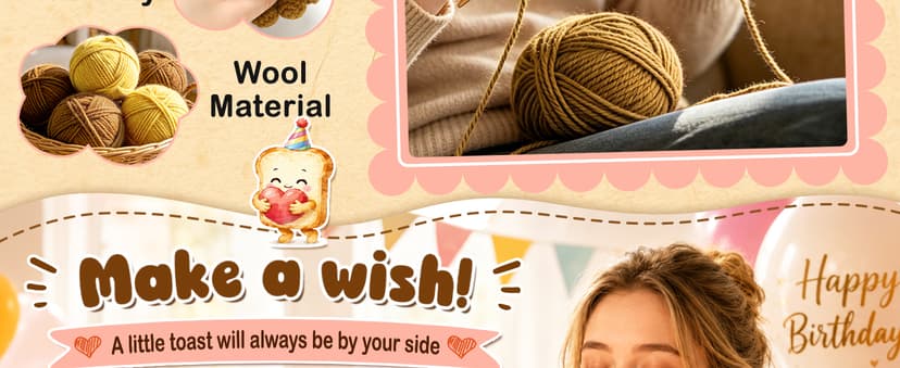 A Little Toast to Your 21st Year Old Birthday Gifts for Friend Sister Daughter Girls, Happy 21st Bday Decor Female Gift Ideas 21st Birthday Gifts for Women Her Funny Handmade Crochet Toast with Card B0HGLC5JWW