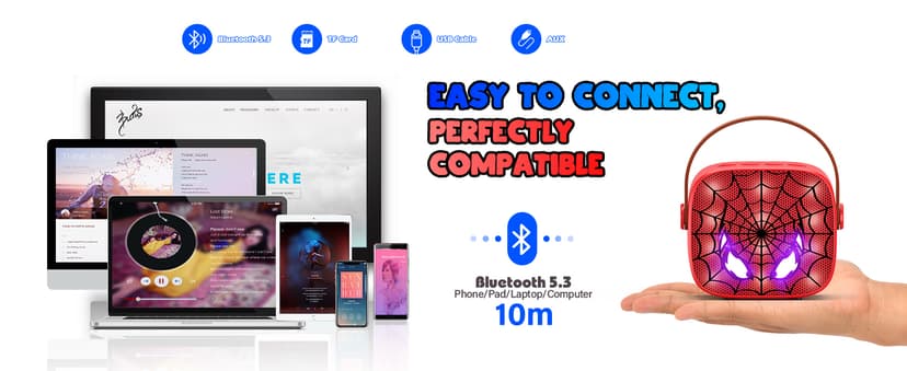 Mini Karaoke Machine Toys Gifts: Kids Toys Christmas Birthday Gifts for 4 5 6 7 8 9 Years Old Girl Boy Stocking Stuffers LED Portable Bluetooth Speaker with 2 Wireless Microphone Girl Gift Age 3-12+