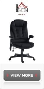 HOMCOM Massage Office Chair with 6-Point Vibration, Pet-Friendly Faux Leather Ergonomic Executive Desk Chair with Double-Layer Spring Cushions, Wide Seat, High Back, Reclining, Footrest, Light Gray