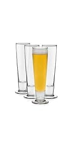 Libbey Craft Brews Assorted Beer Glasses Set of 6 with Gift Box – Lead‑Free Specialty Beer Glassware for IPA, Stout, Wheat, Lager, Sour & High‑ABV – Dishwasher Safe