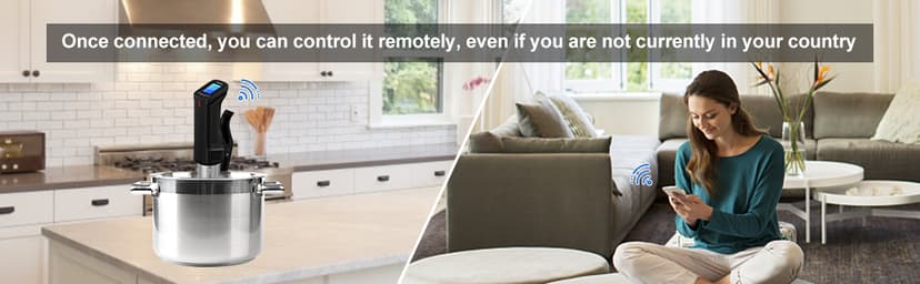 INKBIRD WIFI Sous Vide Cooker ISV-100W and Vacuum Sealer Machine | 1000W Sous-Vide Cooker Immersion Circulator with 14 Preset Recipes on APP and Thermal Immersion, Fast-Heating with Timer