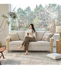 The support you need Classic 3-Seater Sofa with Premium Leather Upholstery, Stylish & Comfortable Sofa for Living Room or Office, Easy to Maintain & Long-Lasting Camel