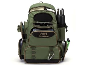 BASSDASH Fishing Tackle Backpack Water Resistant Tactical Bag Soft Tackle Box with Rod Holder and Protective Rain Cover