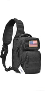FAMI Outdoor Tactical Bag Backpack, Military Sport Bag Pack Sling Shoulder Backpack Tactical Satchel for Every Day Carry (CP)