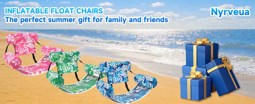 3 Pack Pool Floats Adult, Adjustable Heavy Duty Inflatable Pool Floats Chair, Portable Pool Float Lounger for Adults & Kids, Pool Floaties Noodles for Summer Pool Beach Lake Party Relaxing Fun