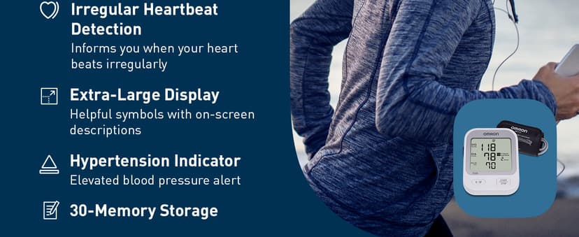 OMRON Silver Blood Pressure Monitor for Home Use & Upper Arm Blood Pressure Cuff - #1 Doctor & Pharmacist Recommended Brand - Clinically Validated - Connect App