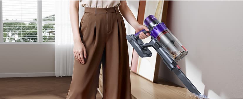 SMOTURE Cordless Vacuum Cleaner, 600W 50KPA 65Mins Vacuum Cleaners for Home, Cordless Stick Vacuum with LED Touch Screen, Anti-Tangle Wireless Vacuum, Handheld Vacuum for Pet Hair/Carpet/Floor