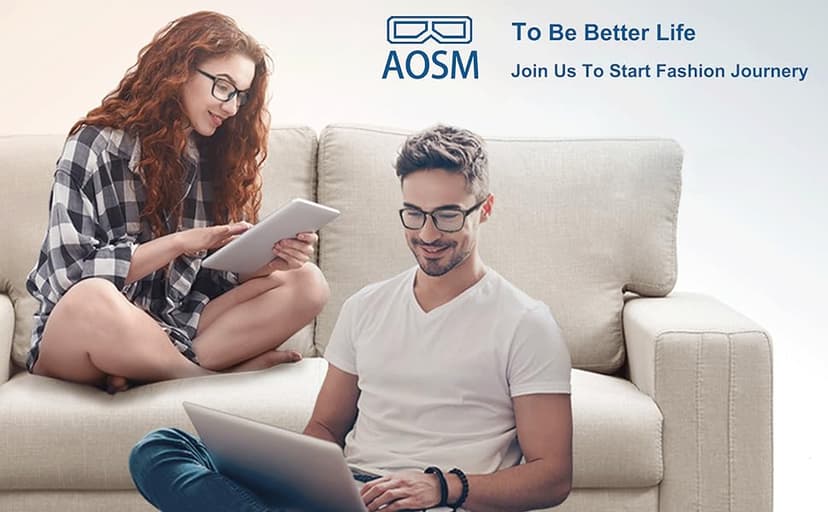 AOSM Blue Light Glasses for Men & Women,Gaming glasses Anti-Glare UV400 Protection,Blue Light Blocking to Relieve Eye Strain