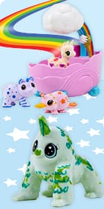 Crayola Scribble Scrubbies Glam Pack (4 Pets), Holiday for Kids, Washable Pet Care Toy, Coloring Animal Craft, Stocking Stuffer Toys for Girls & Boys, 3+