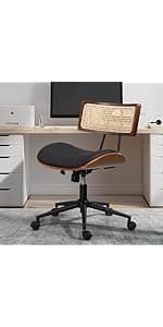 Leather Office Guest Chair No Wheels High Back Computer Reception Chairs with Padded Arms Waist Pillow for Gaming Meeting Conference Waiting Room, Black