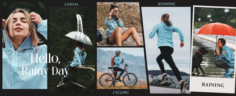 33,000ft Women's Rain Jacket Waterproof Lightweight Packable Raincoat with Hood for Golf Hiking Travel Windbreaker