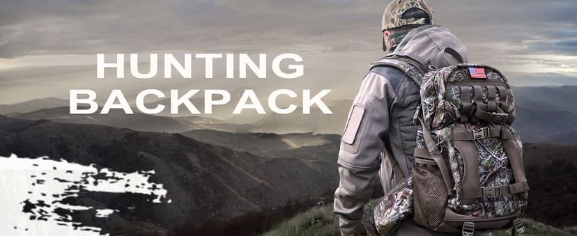 Hunting Backpack, Camo Hunting Backpacks & duffle Bags, Water-resistant Long-Lasting Large Capacity Bow Backpack Hunting Pack For Hunting Gear Accessories (Treasures of the Trees)