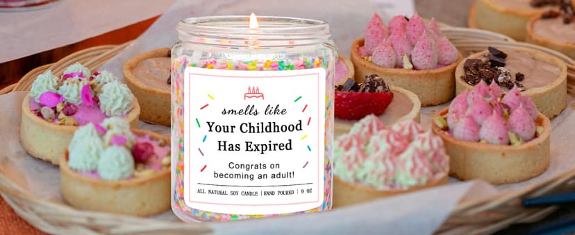 18 Year Old Birthday Gifts for Daughter, Friend, Sister, Niece, Creamy Vanilla with Sprinkles Homsolver 18th Birthday Gifts for Girls, 18th Birthday Decorations Candle B0DCB8F4K5