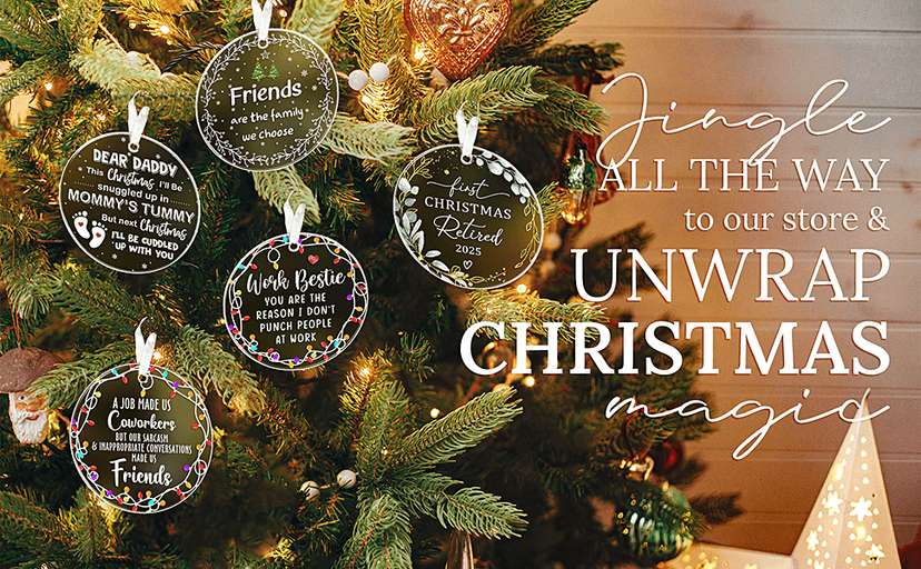 HEXMOZ First Time Dad Gifts - New Dad Gifts - Bumps First Christmas Ornament - Pregnancy Announcement for Husband, Soon to Be Daddy, 1st Time Daddy Gift - Expecting Baby on The Way