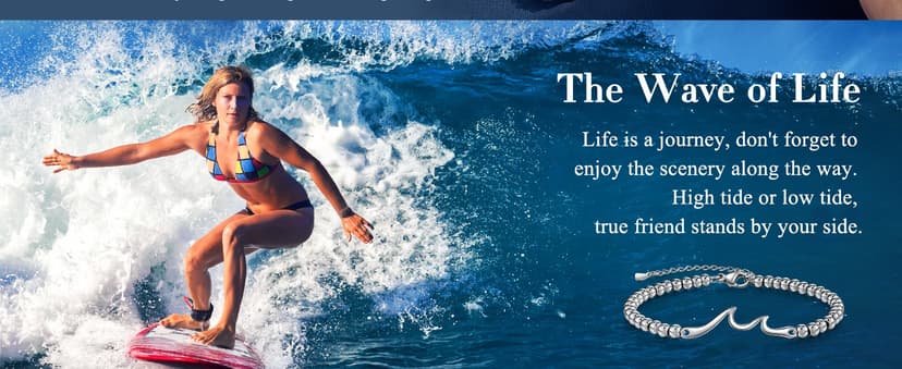 Tarsus Gift for Friends, The Waves of Life We've Through Together, Woman Friendship Gifts Idea, Wave Bracelet for Best Friend Bestie Soul Sister Birthday Gifts For Her