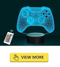 Attivolife Gamepad 3D Illusion Lamp, Controller Night Light with Remote Control + Timer 16 Color Changing Desk Lamp Kids Gamer Room Decor Plug in Best Cool Festival Birthday Gift for Boy Men B08Y5J1ML5