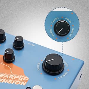 SONICAKE Modulation Guitar Effects Pedal 4 Mode of Chorus, Flanger, Phaser & Tremolo Digital Warped Dimension