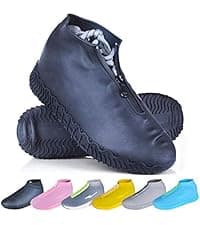 ydfagak Shoe Covers Waterproof Reusable Foldable Not-Slip Rain Shoe Covers with Zipper,Shoe Protectors Overshoes Rain Galoshes for Kids Men and Women