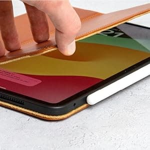 Casemade Real Leather Case Compatible with iPad Pro 11” 1st/2nd/3rd/4th Gen (2018/2020/2021/2022) - Full-Grain Leather Cover, Auto Sleep/Wake, Dual Stand Position (Tan)