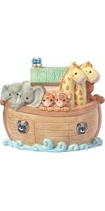 Precious Moments Baptized In His Name Resin Box with Rosary – Keepsake Baptism Gift for Baby Girl – Hand-Painted Religious Figurine, 153406