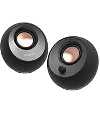 Creative Pebble 2.0 USB-Powered Desktop Speakers with Far-Field Drivers and Passive Radiators for PCs and Laptops (White)