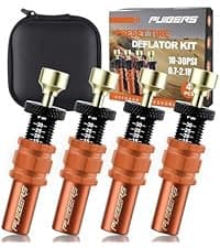 Schrader and Presta Bicycle Tire Pressure Gauge 60 PSI / 4 Bar, Tire Air Pressure Gauge Luminous Dial, Suitable for Car, Motorcycle, Bike, SUV