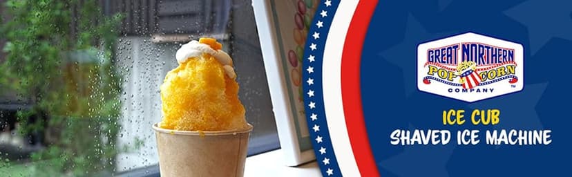 Great Northern Popcorn Company Premium Quality Ice Cub Shaved Ice Machine Commercial Ice Shaver, Blue, 1/3 hp, 6057 Ice Cub Shaver