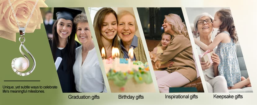 YEETONDA Granddaughter Necklace - Granddaughter Gifts from Grandma, Graduation Gifts for Her, Birthday Christmas Confirmation Wedding Keepsake Jewelry gifts for Granddaughter Teen Girls, Sterling Silver Freshwater Pearl Necklace