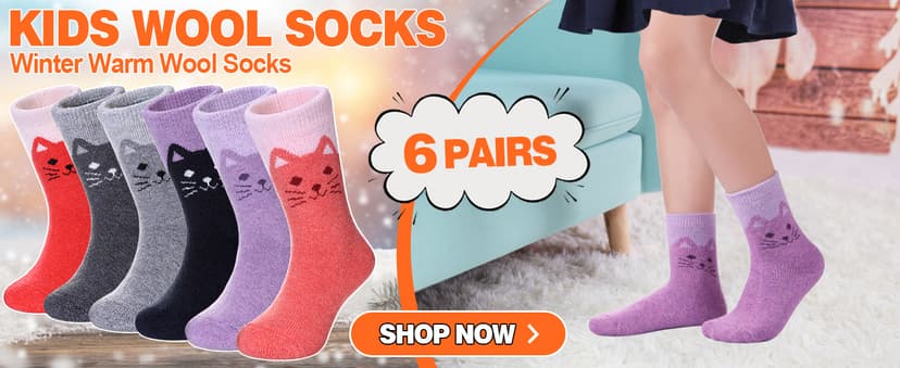 MQELONG Merino Wool Socks for Women Hiking Thermal Winter Thick Warm Cozy Boot Socks