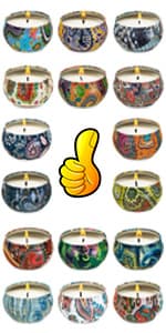 Scented Candles Gifts Set 16 Pack Soy Wax Travel Tin Jar Candles for Home 2.5 OZ for Mom for Christmas, Birthday, Thanksgiving, Mother's Day