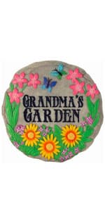 Spoontiques - Garden Décor - Grandma’s Garden Stepping Stone - Decorative Stone for Garden