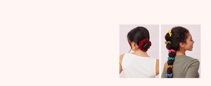 Machine-washable cotton-blend elastic hair ties for comfortable daily wear, wide assortment of colors to suit any look Scünci Hair Scrunchies, Waffle Knit Cotton, No-Damage, 36 Count B07S3KGBHL