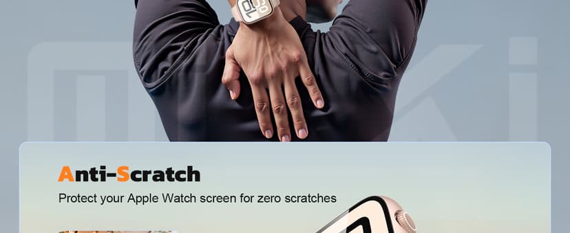 Misxi 2 Pack Tempered Glass Case Compatible for Apple Watch Series 11 (2025) Series 10 42mm, Hard PC Screen Protector Overall Protection Scratch-Resistant Cover for iWatch, 1 Rose Gold + 1 Transparent