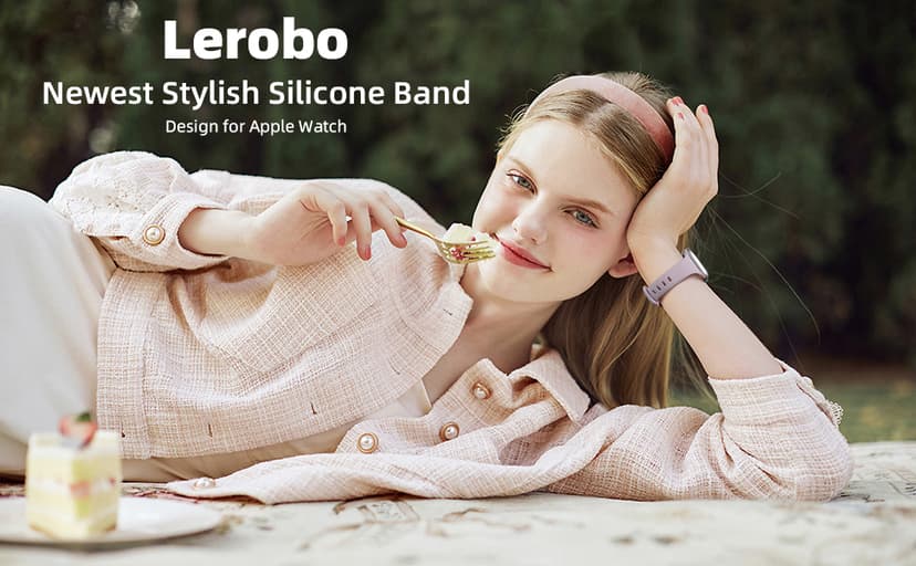 Lerobo Thin Slim Bands Compatible with Apple Watch 40mm 38mm 44mm 45mm 46mm 42mm 41mm 49mm SE iWatch Bands Ultra 3 2 1 Series 11 10 9 8 7 6 5 4 3 2 1 for Women Men, Soft Narrow Sport Strap Wristband