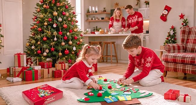 3FT Felt Christmas Tree for Kids Wall with 26 Christmas Ornaments Set, Christmas Crafts for New Year, Xmas Gifts, Indoor Aytai DIY Felt Christmas Tree for Toddlers, Hanging Christmas Decorations B075MY3NFW