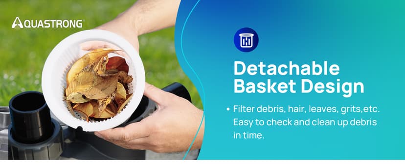 AQUASTRONG Sand Filter Pump for Above Ground Pool, Pool Pumps Above Ground,Pool Sand Filter with 6-Way Valve,Improved Circulation and Filtration, 12in, 1/2HP 2500 GPH with Timer