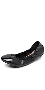 GAWBAW Flat Duck Shoes for Women - Slip On Waterproof Winter Ankle Rain Boots Short Garden Shoes