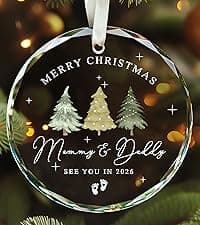 Gifts for New Parents - Expecting Parents to Be Unique Gifts - Baby Pregnancy Announcement Gift Ideas for Husband, Family - Glass Christmas Pregnancy Announcement Ornament 2026
