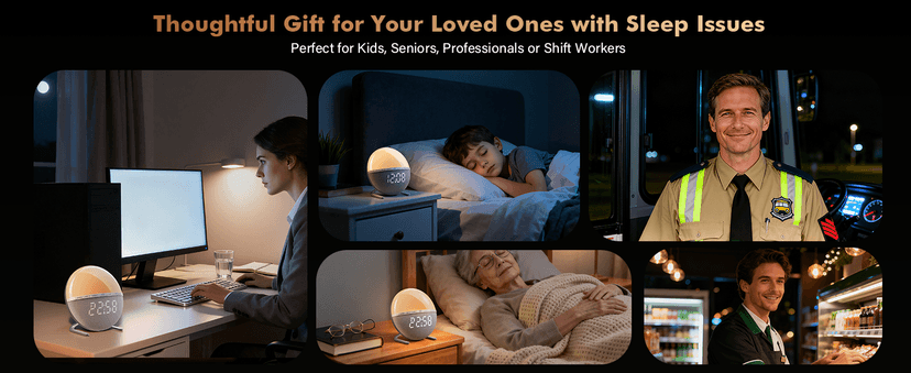 Tranquee Sunrise Alarm Clock for Bedrooms – Gentle Wake Up Light with Soothing Night Light & Ambient Sounds, Alarm Clock for Heavy Sleepers, Shift Workers, Kids & Adult, Relaxing Bedside Lamp Gift