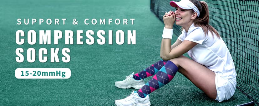 6 Pack Copper Compression Socks for Women and Men Circulation-Best Support for Medical,Running,Nursing,Athletic B082QTVPCM