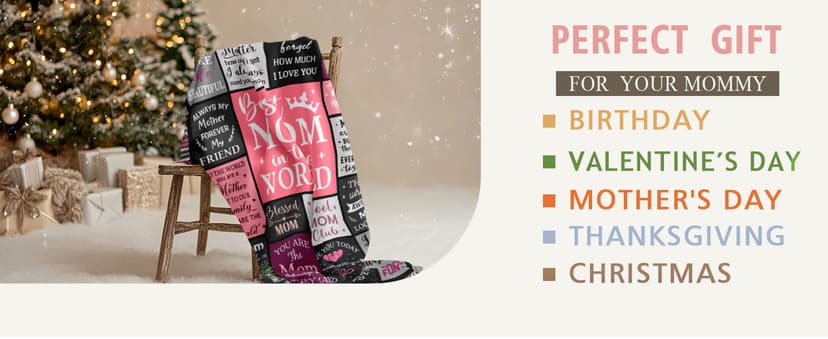 Gifts for Mom, Mom Birthday Gifts, Mom Gifts, Birthday Gift for Mom, Gifts for Moms from Daughter Son, Mama Mother Gifts, Best Mom Ever Gift, Valentines/Mothers Day to My Mom Blanket 60” x 50”