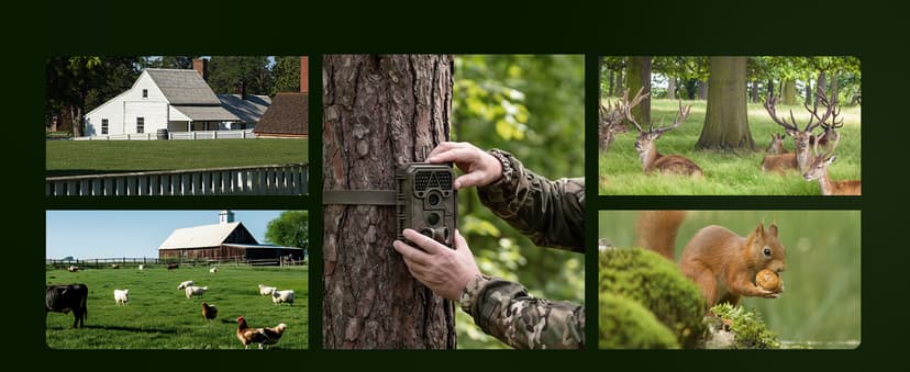 P70 (Non-Cellular,Non-WiFi) Trail Camera, 64MP 1296p, Game Cameras with No-Glow IR Night Vision, Motion Activated, Waterproof for Wildlife Deer Cams, Hunting