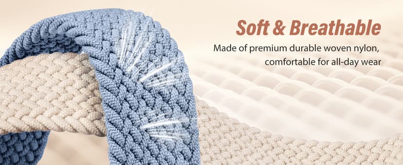 Braided Magnetic Band Compatible with Apple Watch Bands 38/40/41/42/44/45/46/49mm Women Men, Celtic Knot Stretchy Elastic Nylon Fabric Woven Strap for iWatch Series 11 10 9 8 7 6 5 4 SE/Ultra 3 2 1