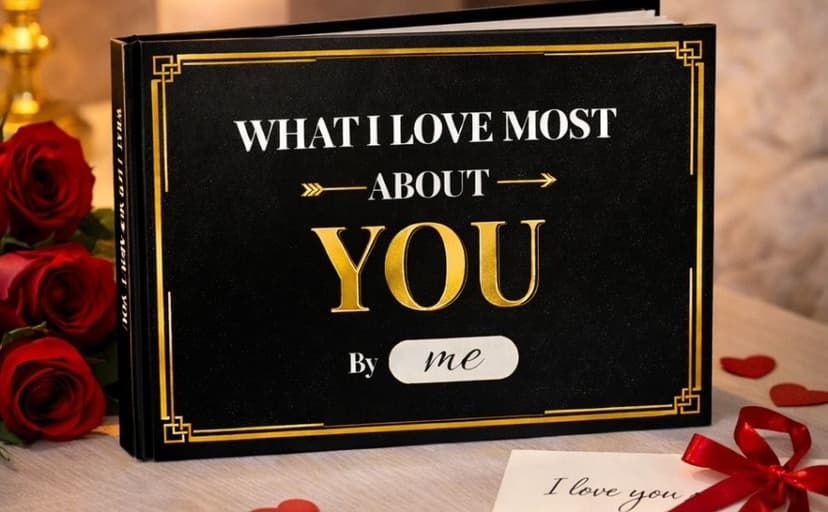 Husband, Girlfriend, Wife, Couples Gifts for Anniversary, Christmas & More - Valentine's Day Gift for Your Loved, 50 Prompt What I Love about You Book: Meaningful Gift for Boyfriend