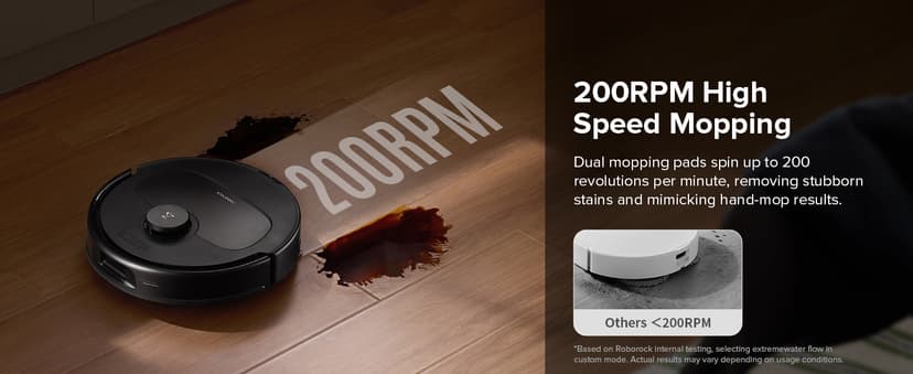 roborock QV 35S Robot Vacuum and Mop, All-in-one Vacuum Cleaner, 10,000Pa Powerful Suction, Self Emptying & Refilling, Self Mop Washing & Air Drying, Anti-Tangle Brushes for Home, Pet Hairs, Black