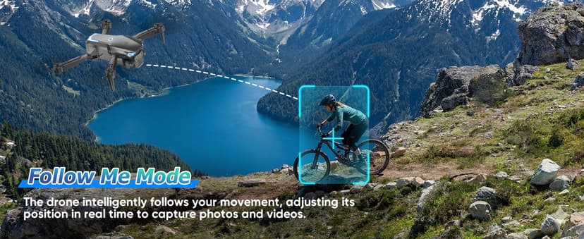 Foldable 1080P Drone with Camera for Kids & Beginners, Easy to Fly Toy Gift for Boys & Girls, One-Key Start, 3D Flips, Gesture Selfie, 2 Batteries