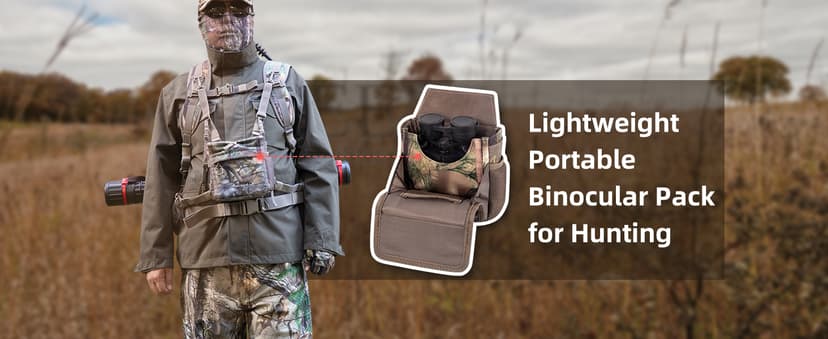 BLISSWILL Hunting Backpack Hunting Fanny Pack with Harness Pouch,Turkey Hunting fanny Pack, Binocular Harness houlder-Supported Waist pack for Bow Rifle